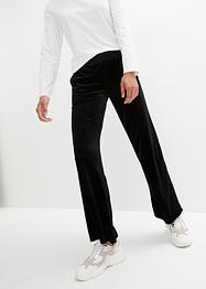 Bukser i velour-fleece, vide ben, bpc bonprix collection