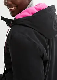 Ski-funksjonsjakke i pull on-modell med fleecefôr, vanntett, Oversized, bonprix