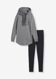 Joggedress med lang sweatshirt og leggings (2-delt), bpc bonprix collection