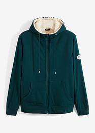 Termo-sweatjakke med hette og teddyfôr, bpc bonprix collection