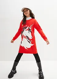 Sweatkjole med vintermotiv, bonprix
