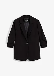 Blazer med vid passform og 7/8-lange ermer med rynking, bonprix