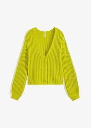 Grovstrikket kort cardigan, bonprix