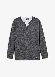 Langermet shirt med 2-i-1-look, bonprix