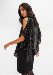 Cold-shoulder-kjole med paljetter, BODYFLIRT boutique