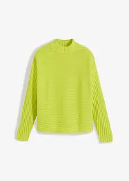 Ribbestrikket genser med turtleneck, RAINBOW