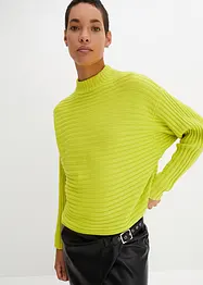 Ribbestrikket genser med turtleneck, RAINBOW