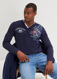 Langermet Henleyshirt med print, bpc selection