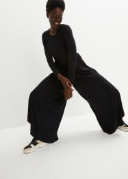 Trenings-jumpsuit med utringning på ryggen, vide ben, bpc bonprix collection