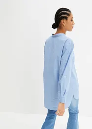 Lang bluse med oppbrettbare ermer, bonprix