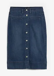 Jeansskjørt med dekorknapper, bonprix