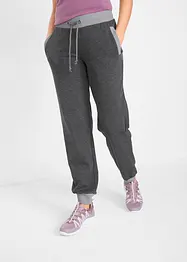 Joggebukse med ribbekanter i kontrastfarge, bonprix