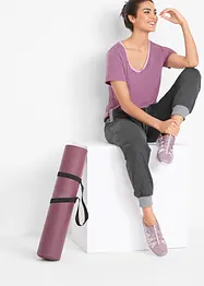 Joggebukse med ribbekanter i kontrastfarge, bonprix