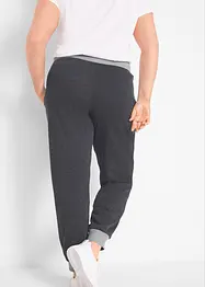 Joggebukse med ribbekanter i kontrastfarge, bonprix