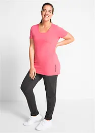 Lang topp med skrift (2-pack), bonprix