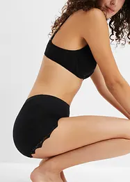 Boksertruser i lett bomull med blonder (3-pack), bonprix