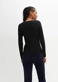 Langermet topp i 100% økologisk bomull, bonprix