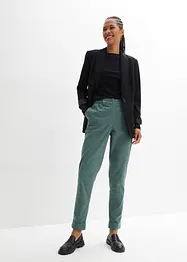 Stretch-chinos med komfortlinning og brett nederst på benet, bonprix