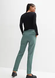 Stretch-chinos med komfortlinning og brett nederst på benet, bonprix