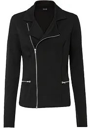 Bikerjakke i jersey i viskosemiks, bonprix