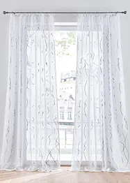 Gardin med glanset print, med resirkulert polyester (1-pack), bonprix