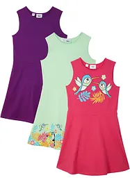 Jerseykjole i økologisk bomull (3-pack), bonprix