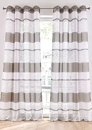 Gardin med stripe-print og resirkulert polyester (1-pack), bonprix