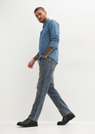 Jeansskjorte med print. lang arm, John Baner JEANSWEAR