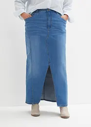 Jeansskjørt, Low Waist, komfortlinning, bonprix