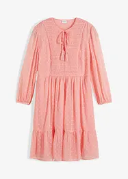 Chiffon-kjole med struktur, bonprix