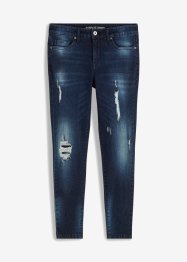 Kort skinny jeans med destroy-effekter, RAINBOW