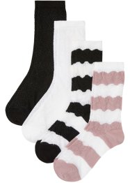 Sokker med strikkemønster, med økologisk bomull (4-pack), bpc bonprix collection