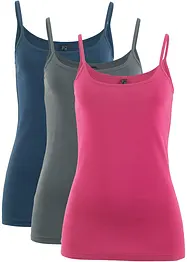 Singlet i 100% bomull (3-pack), bonprix