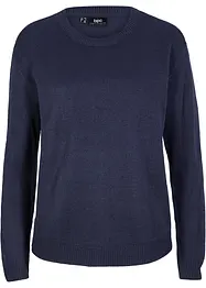Strikket genser med rund hals, bonprix