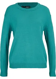 Strikket genser med rund hals, bonprix
