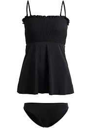 Bandeau tankini med vaflet topp (2-delt sett), bonprix