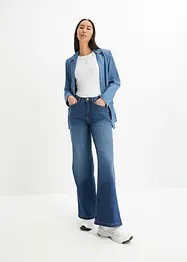 Wide Leg-jeans High Waist, økologisk bomull, bonprix