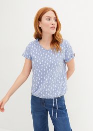 T-skjorte med print og knytebånd, bpc bonprix collection