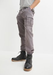Slim Fit stretch slip on-bukse med cargolommer, Straight, RAINBOW