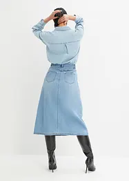 Denimskjørt med stretch, High Waist, bonprix