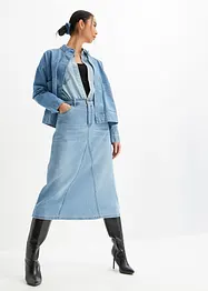 Denimskjørt med stretch, High Waist, bonprix