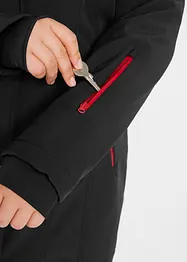 Lang softshelljakke med stretch, vannavvisende, bonprix