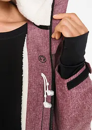 Outdoor-funksjonsjakke med teddyfleece, vanntett, bonprix