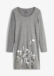 Kort nattkjole med lange ermer, bonprix