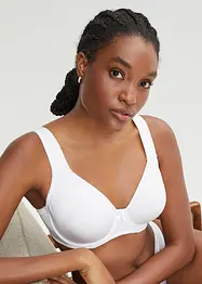 T-skjorte-BH med bøyle og materiale med glans (2-pack), bonprix