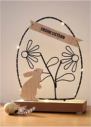 LED-pyntegjenstand med kanin og teksten Frohe Ostern, bonprix