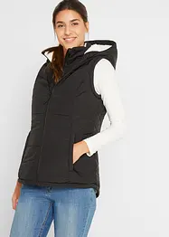 Vattert vest med teddyfôr, bonprix