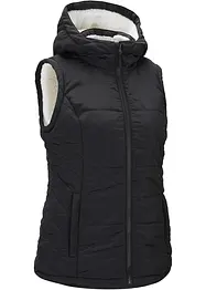 Vattert vest med teddyfôr, bonprix