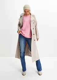 Oversized, ribbestrikket genser i viskosemiks, bonprix