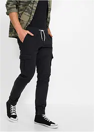 Slim Fit pull on-bukse med stretch og cargolommer, Straight, bonprix